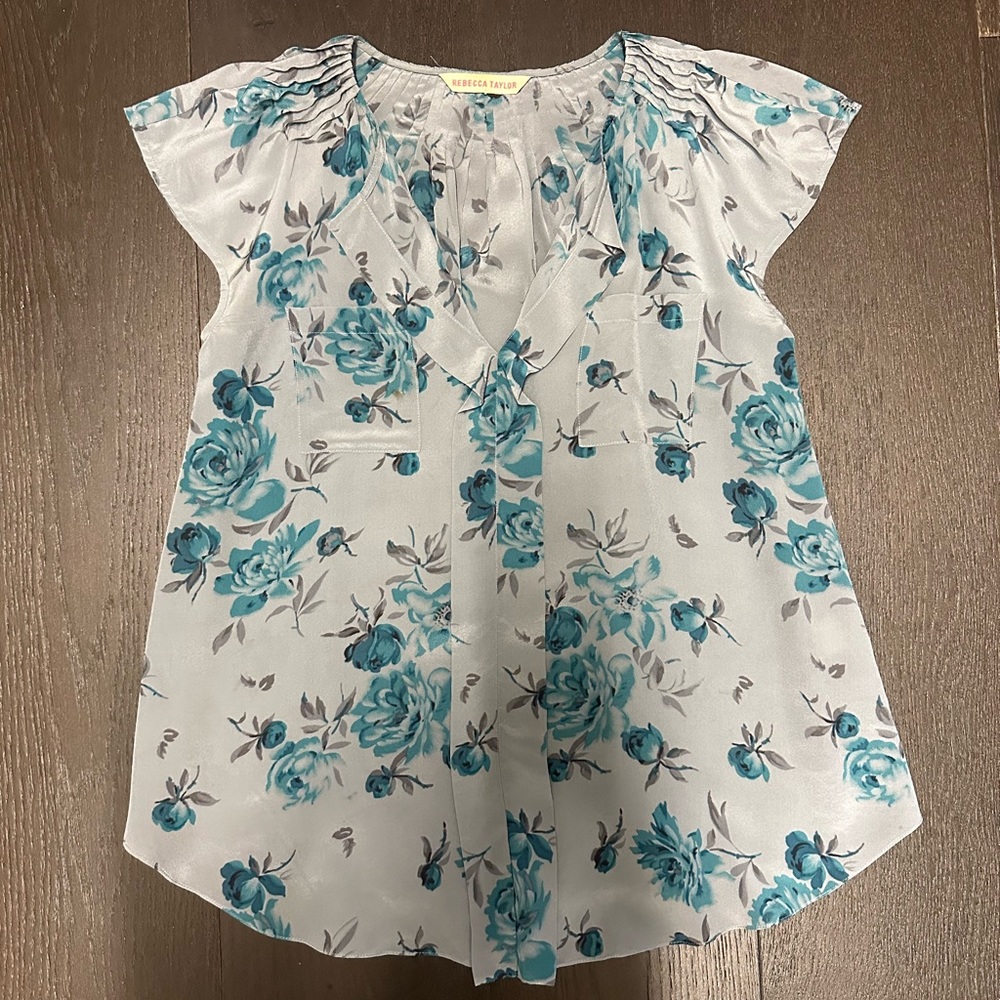 Rebecca Taylor 100% Silk Blouse